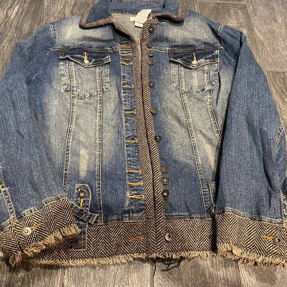 Unique BABY PHAT Distressed Jean Jacket